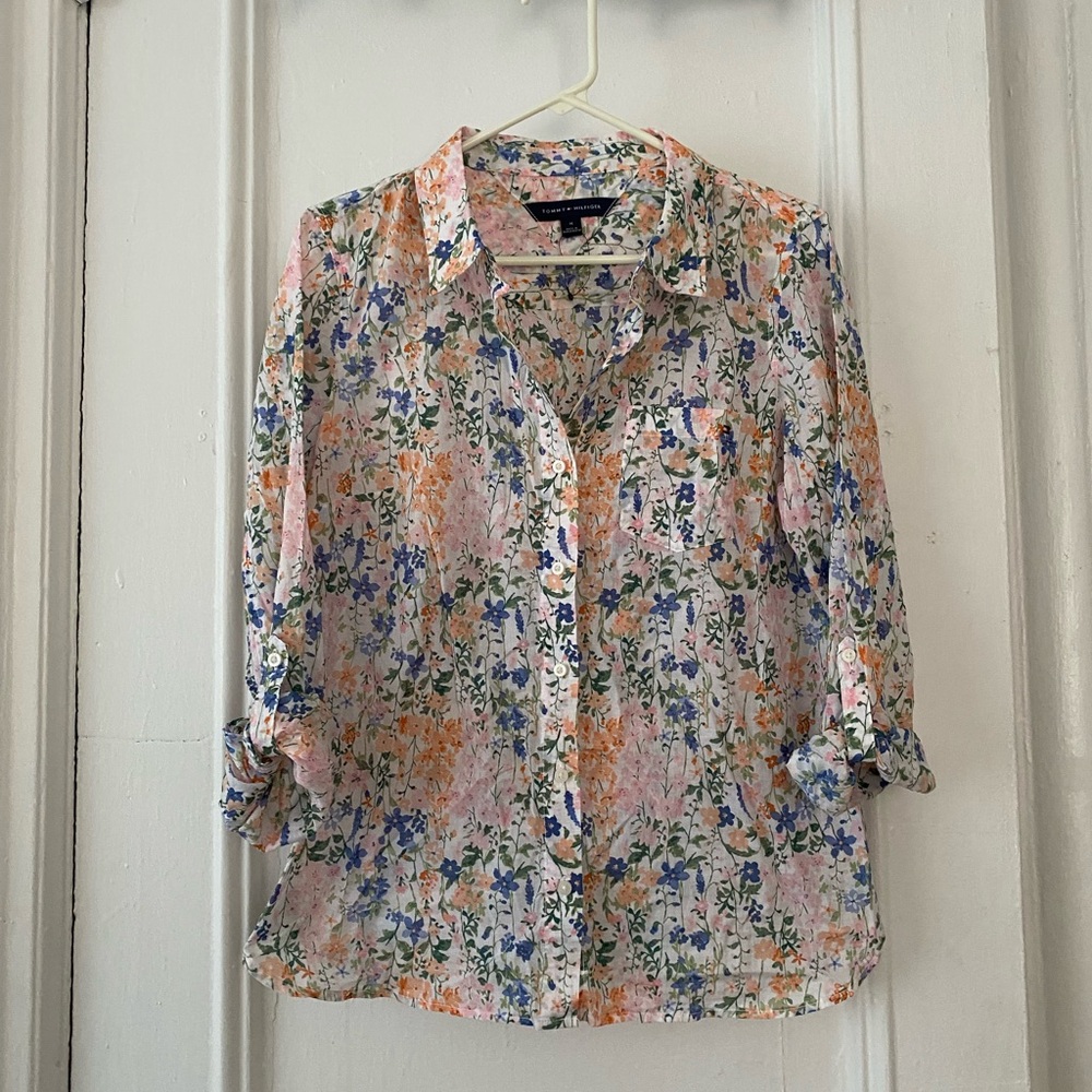 Tommy Hilfiger Floral Button Down Shirt